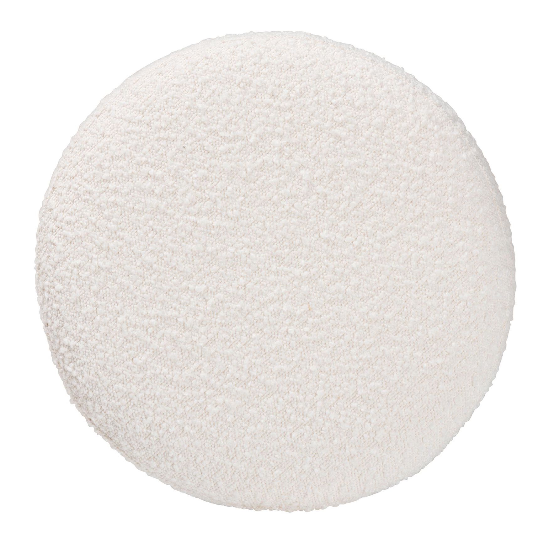 Fisk Japandi Cream Boucle Fabric And Walnut Brown Finished Wood Ottoman Footstool, , alternate image number 3