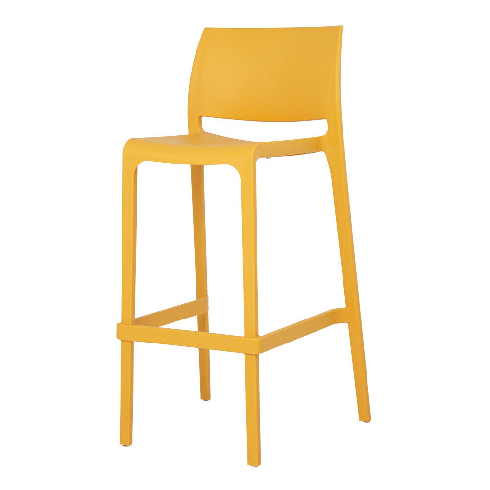 SET OF 2 SENSILLA OUTDOOR STACKABLE BARSTOOL, GOLD, alternate image number 2