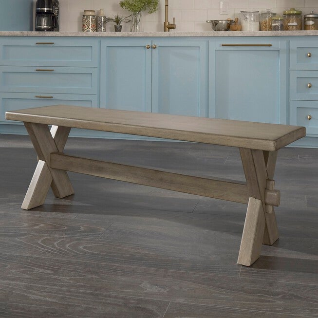Mountain Lodge Trestle Bench , MULTI GRAY, hi-res image number null