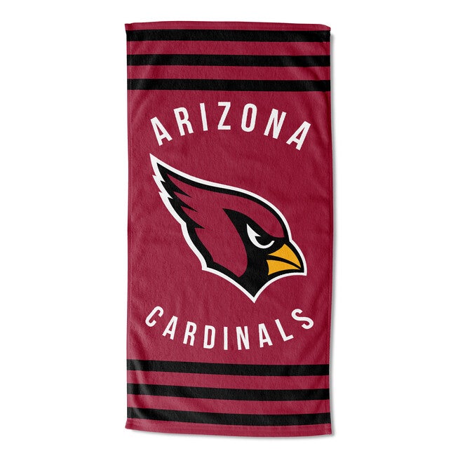 Cardinals Stripes Beach Towel, MULTI, hi-res image number 0