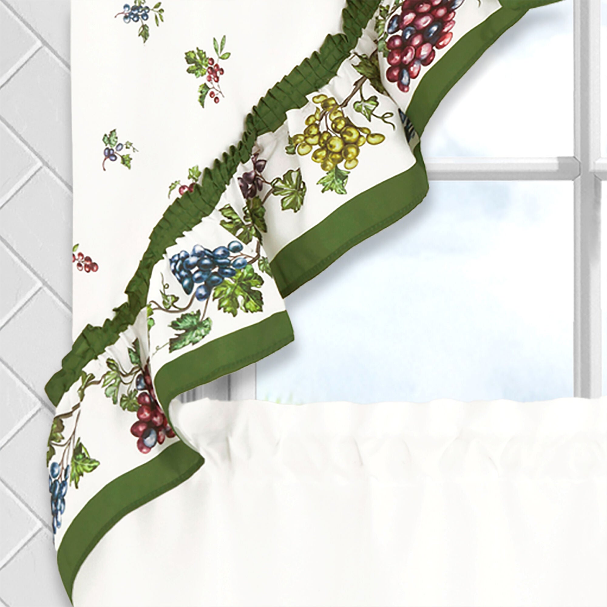 Napa - Printed Tier and Swag Window Curtain Set, MULTI, alternate image number 4