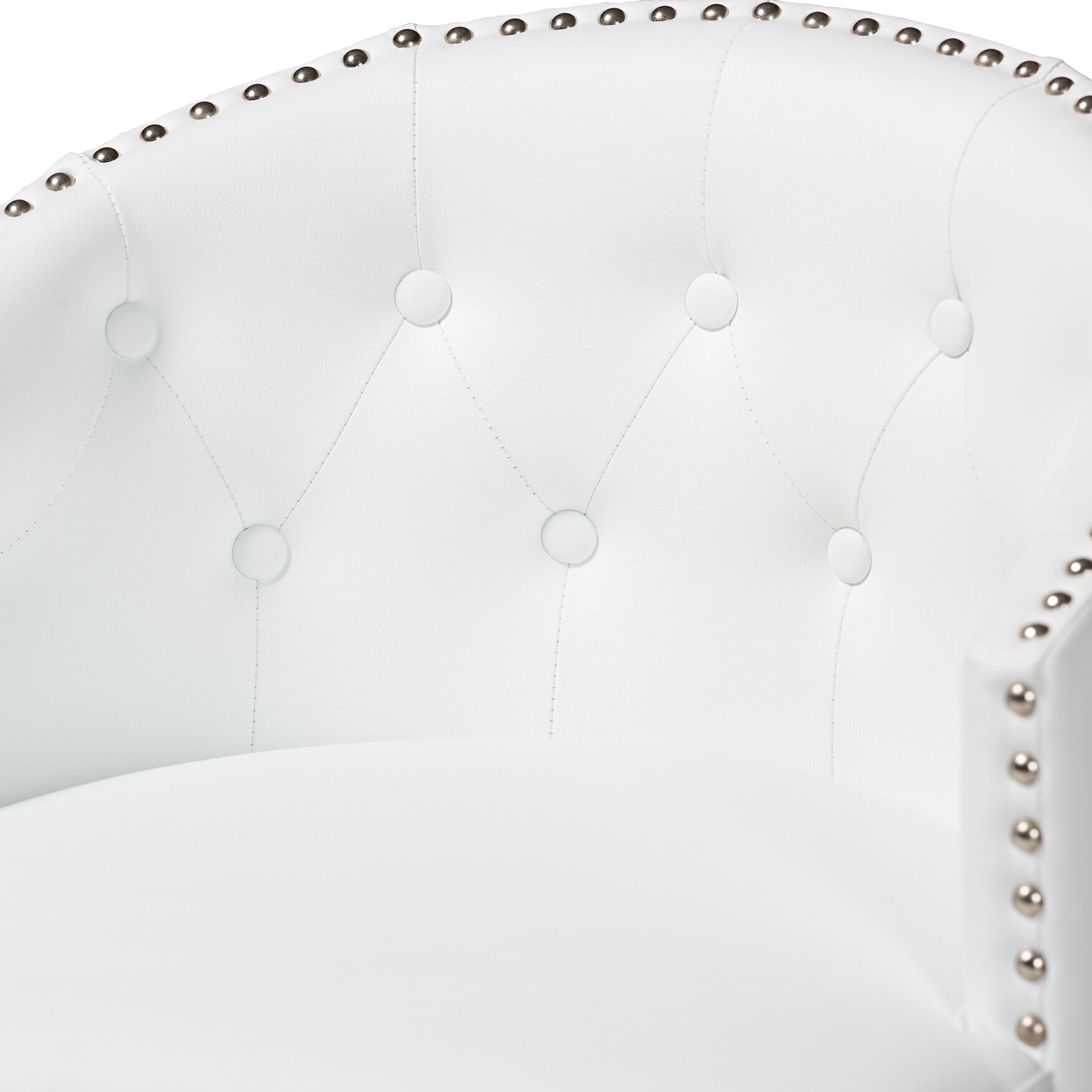 Theron Mid-Century Transitional Black Faux Leather and Espresso Brown Finished Wood 2-Piece Swivel Counter Stool Set, , alternate image number 26