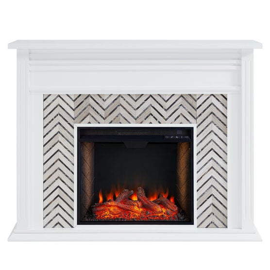 Hebbington Tiled Fireplace w/ Smart Firebox, , alternate image number null