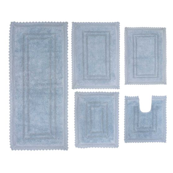 Opulent 5 Piece Bath Rug Collection, BLUE, hi-res image number null