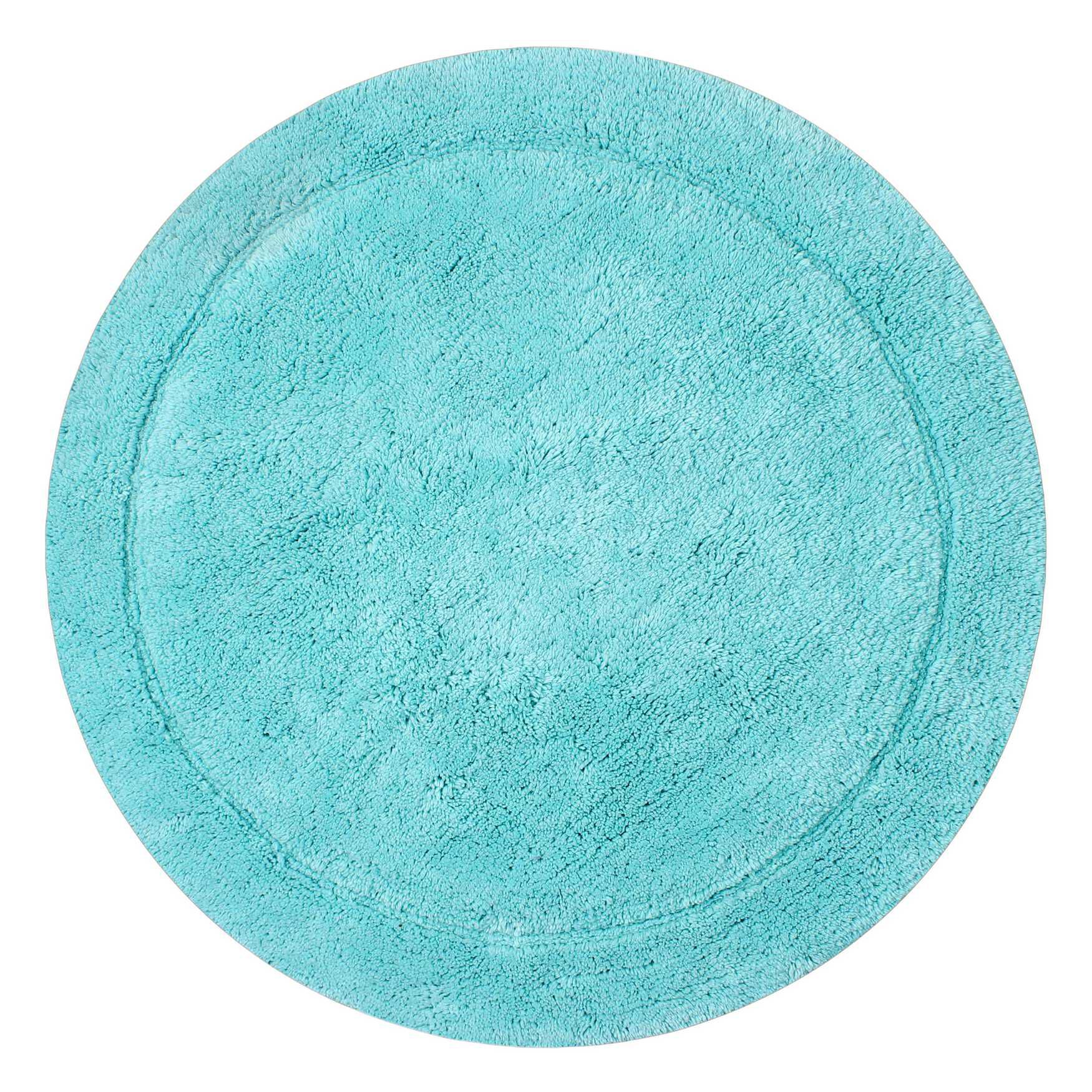 Bloomfield Round Bath Rug Collection, TURQUOISE, hi-res image number 0