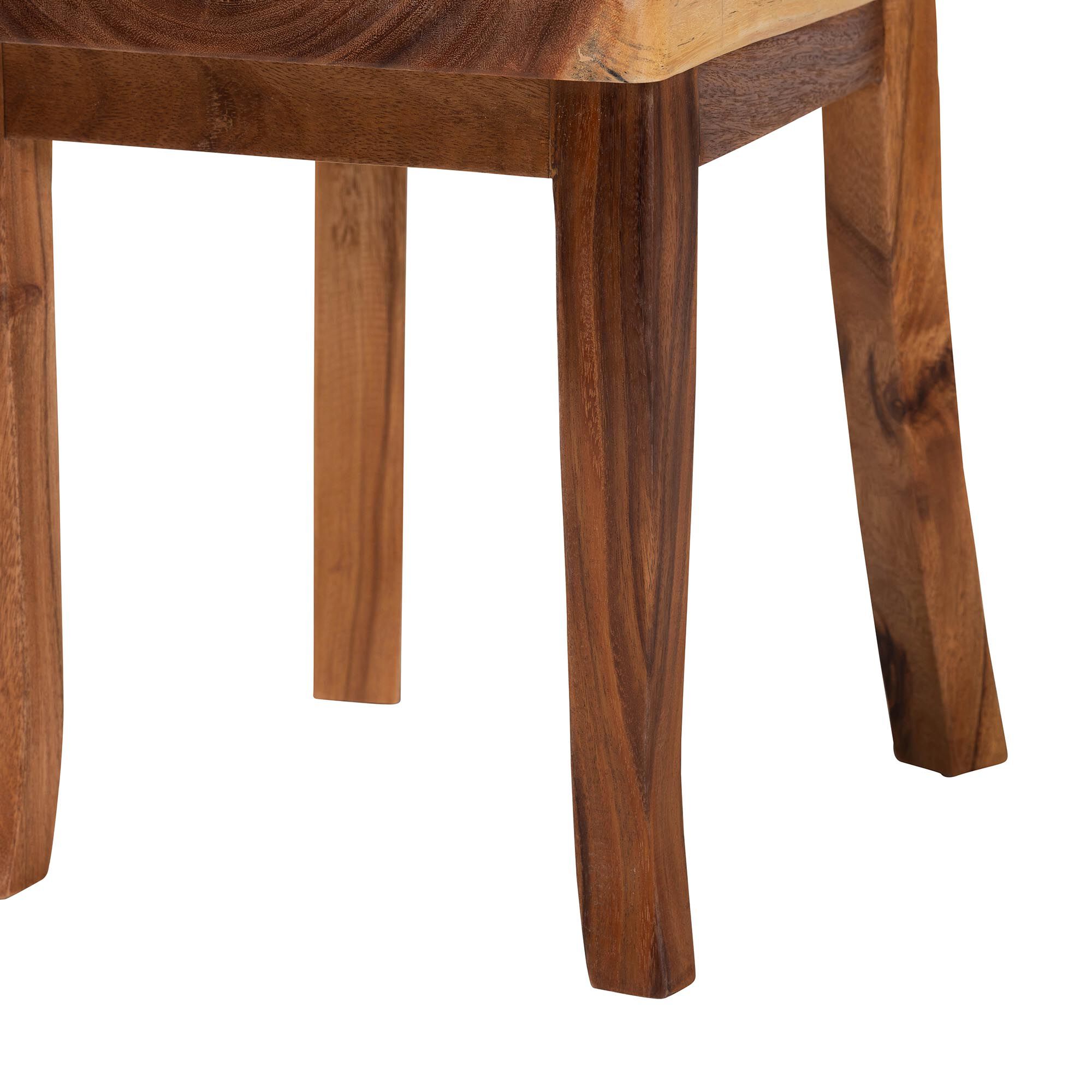 Luan Suar Wood Dining Chair, BROWN, alternate image number 6