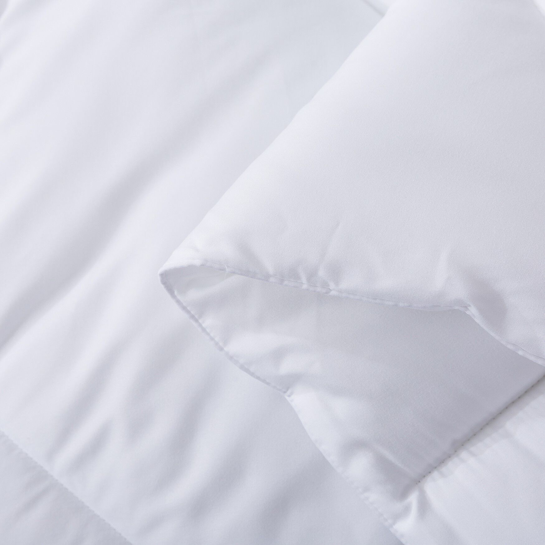 Chevron Stitch Down Alternative Comforter, White, , alternate image number 6