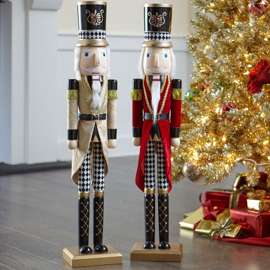 36"H Wooden Nutcracker, GOLD, hi-res image number null