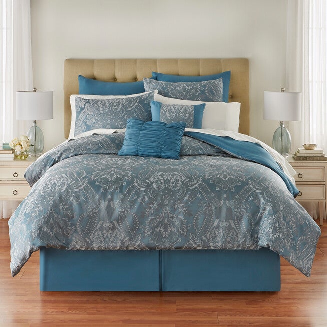Henry 8-PC. Jacquard Comforter Set, TEAL, hi-res image number null