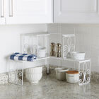 Scroll 2-Tier Corner Shelf, WHITE, hi-res image number null
