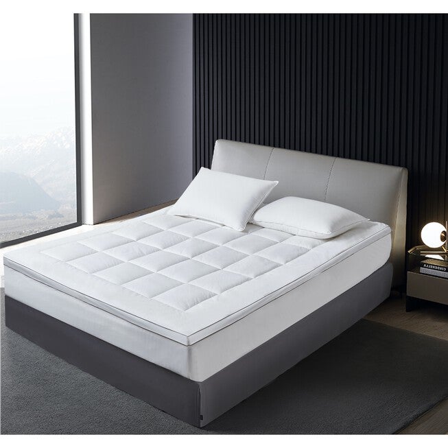 kathy ireland Cotton Mattress Pad Topper, WHITE, hi-res image number null