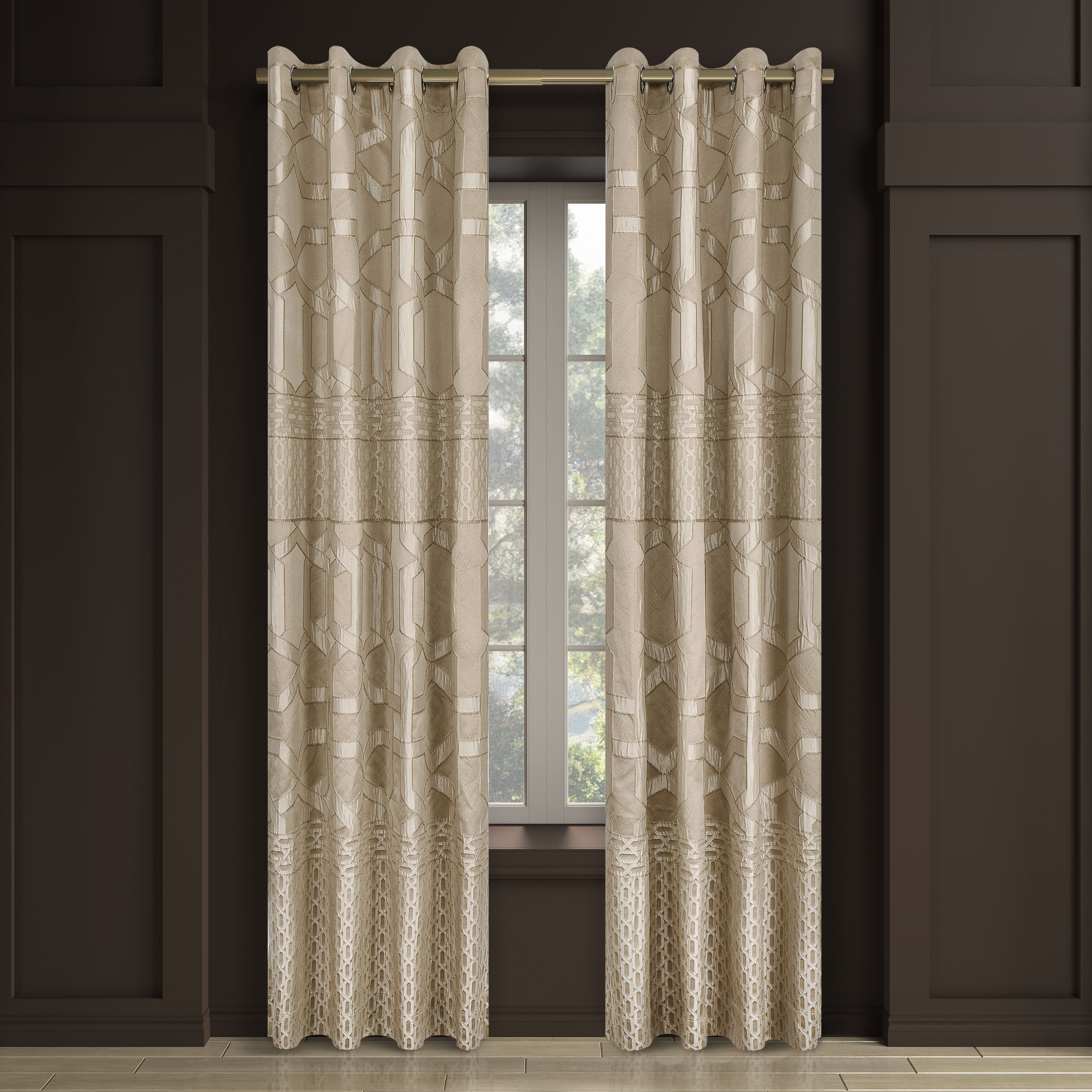 OLYMPUS 84 inches GROMMET PANEL PAIR, SAND, hi-res image number 0