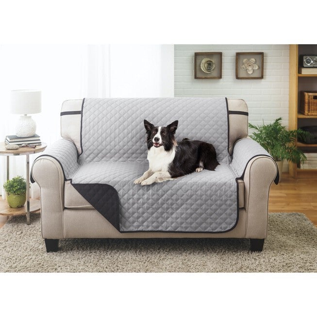 Solid Reversible Quilted Love Seat Furniture Protector, , on-hover image number null