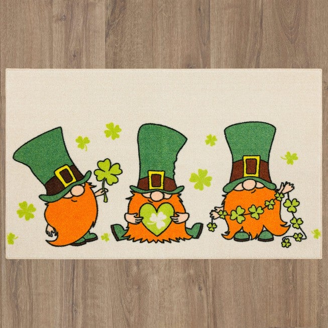 Leprechaun Clover Green Kitchen Rug, , alternate image number 5