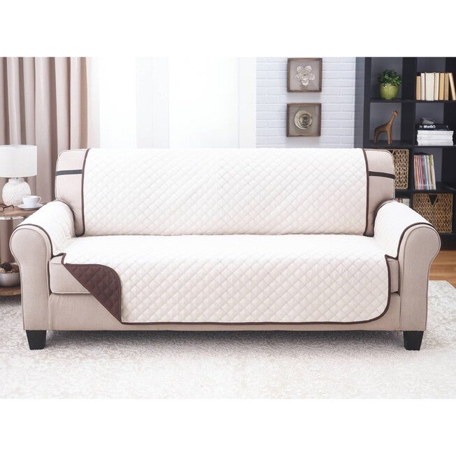 Solid Reversible Quilted Xl Sofa Furniture Protector, , alternate image number null