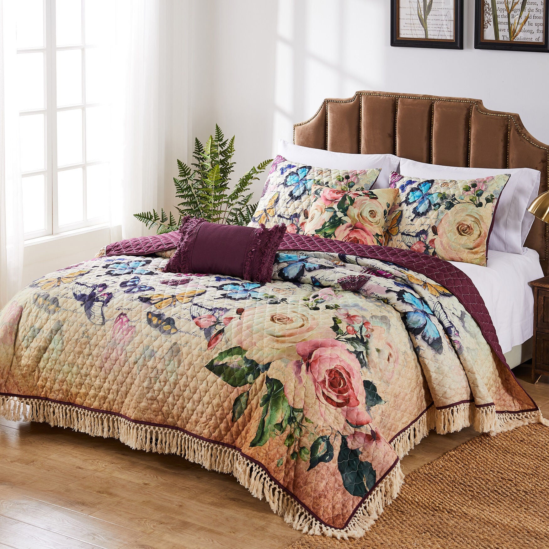 Gigi Ecru Quilt Set, , alternate image number 3