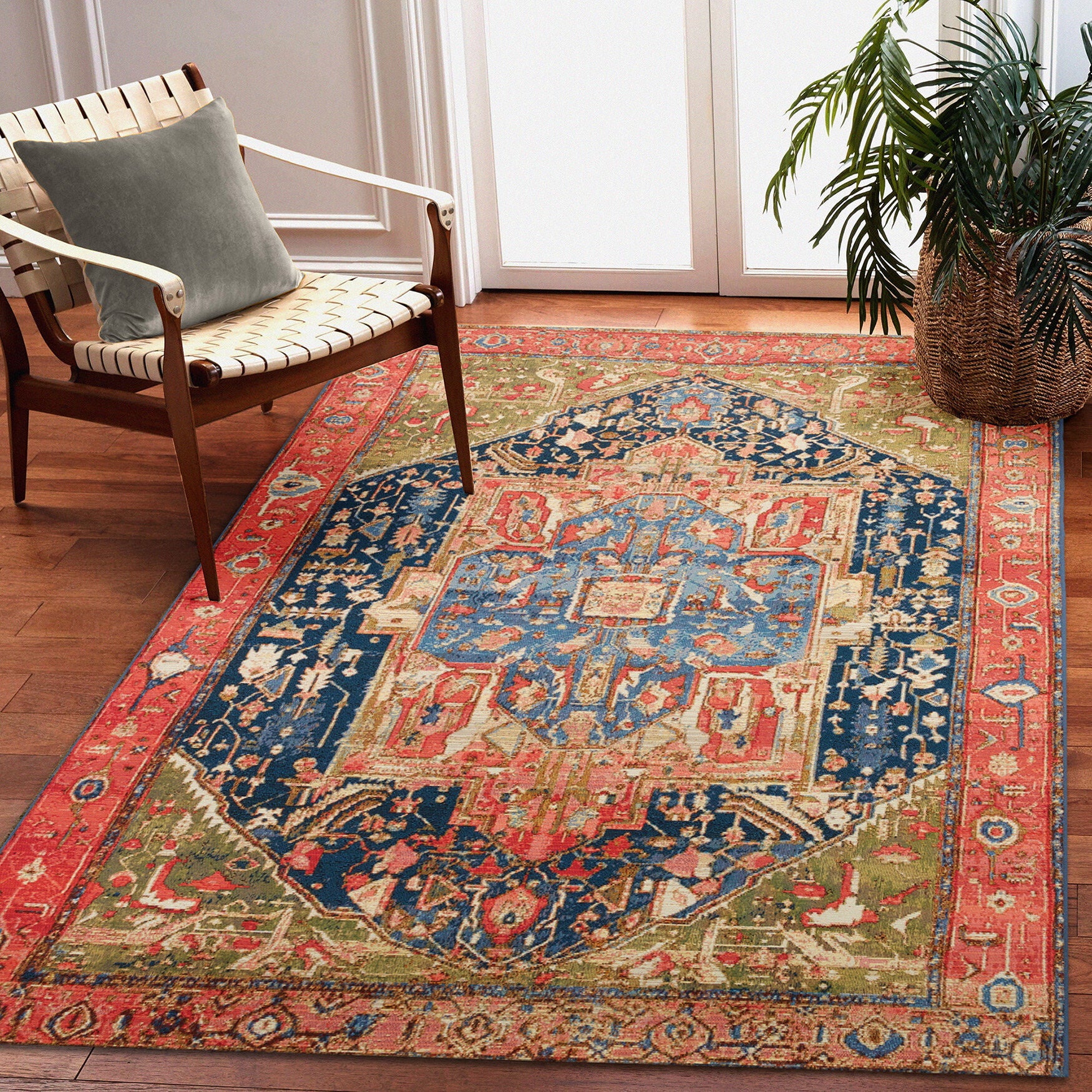 Marina Heriz Indoor/Outdoor Area Rug Red, , alternate image number 4