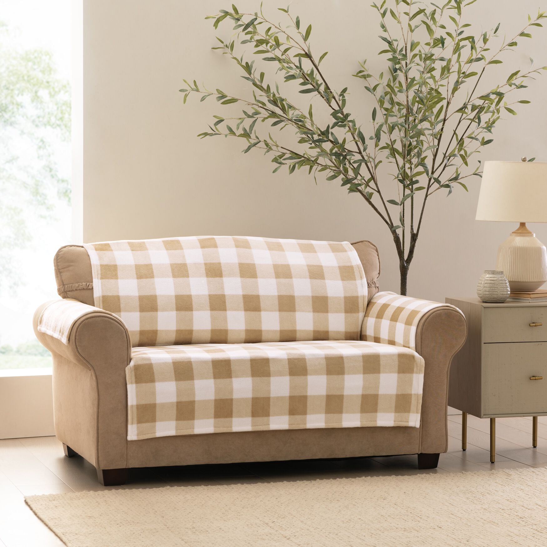 Franklin Sofa Protector, LINEN, hi-res image number 0