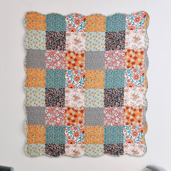 Carlie Calico Throw Blanket, , on-hover image number null