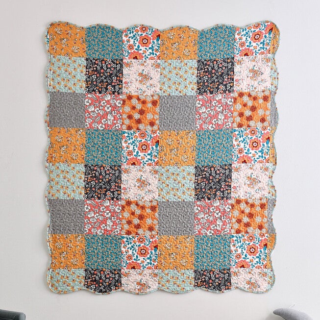 Carlie Calico Throw Blanket, , on-hover image number 1