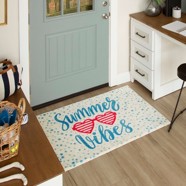 Summer Vibes Blue Kitchen Rug, , alternate image number 6