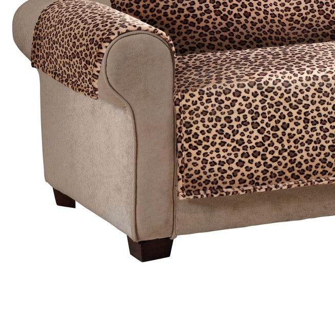 Leopard Plush Loveseat Furniture Cover, , alternate image number 3