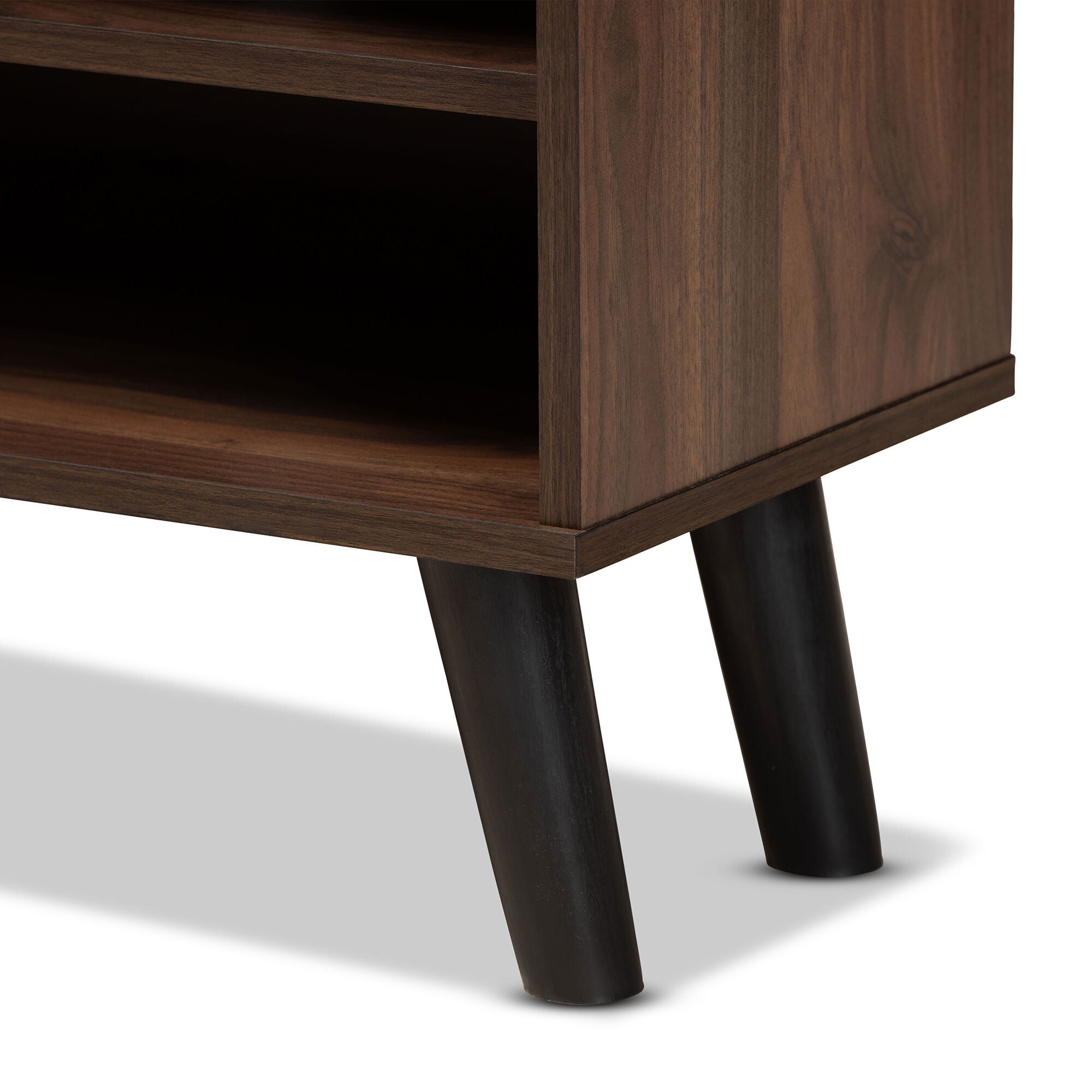 Mallory Modern and Contemporary Two-Tone Walnut Brown and Grey Finished Wood TV Stand, GREY, alternate image number 5