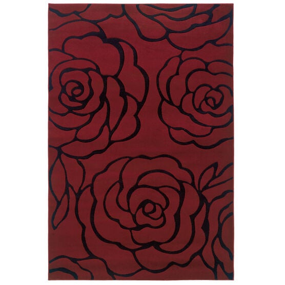 Milan Red/Black 8'X10' Area Rug, RED BLACK, hi-res image number null