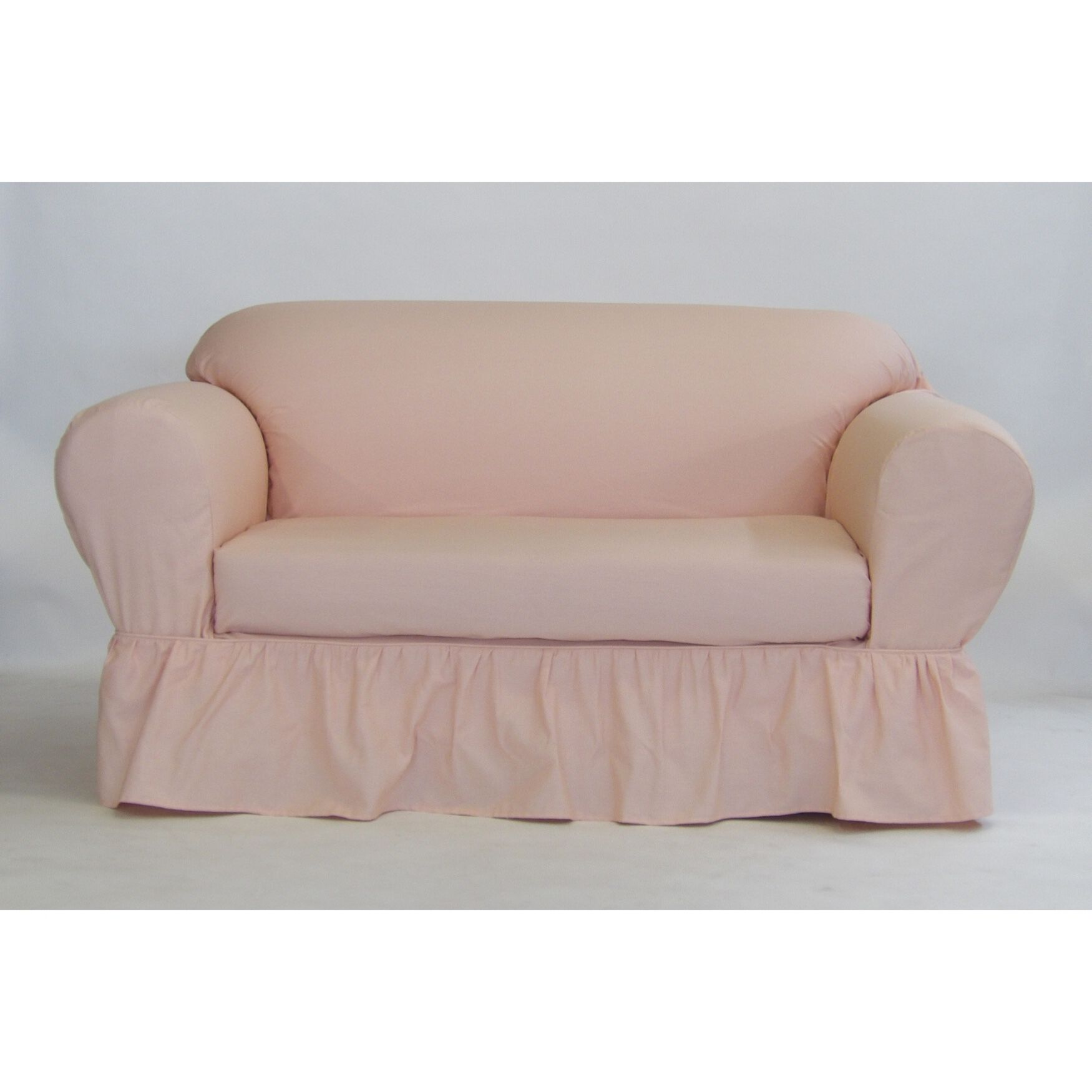 Ruffled 2-Pc. Slipcover, PINK, hi-res image number 0