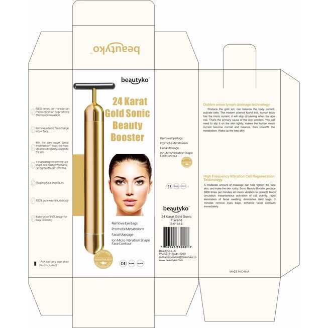 24K Reverberating Facial Beauty Booster Massager Beauty Tools, , alternate image number 2