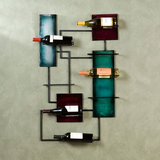 Wine Storage Wall Sculpture, BLACK, hi-res image number null