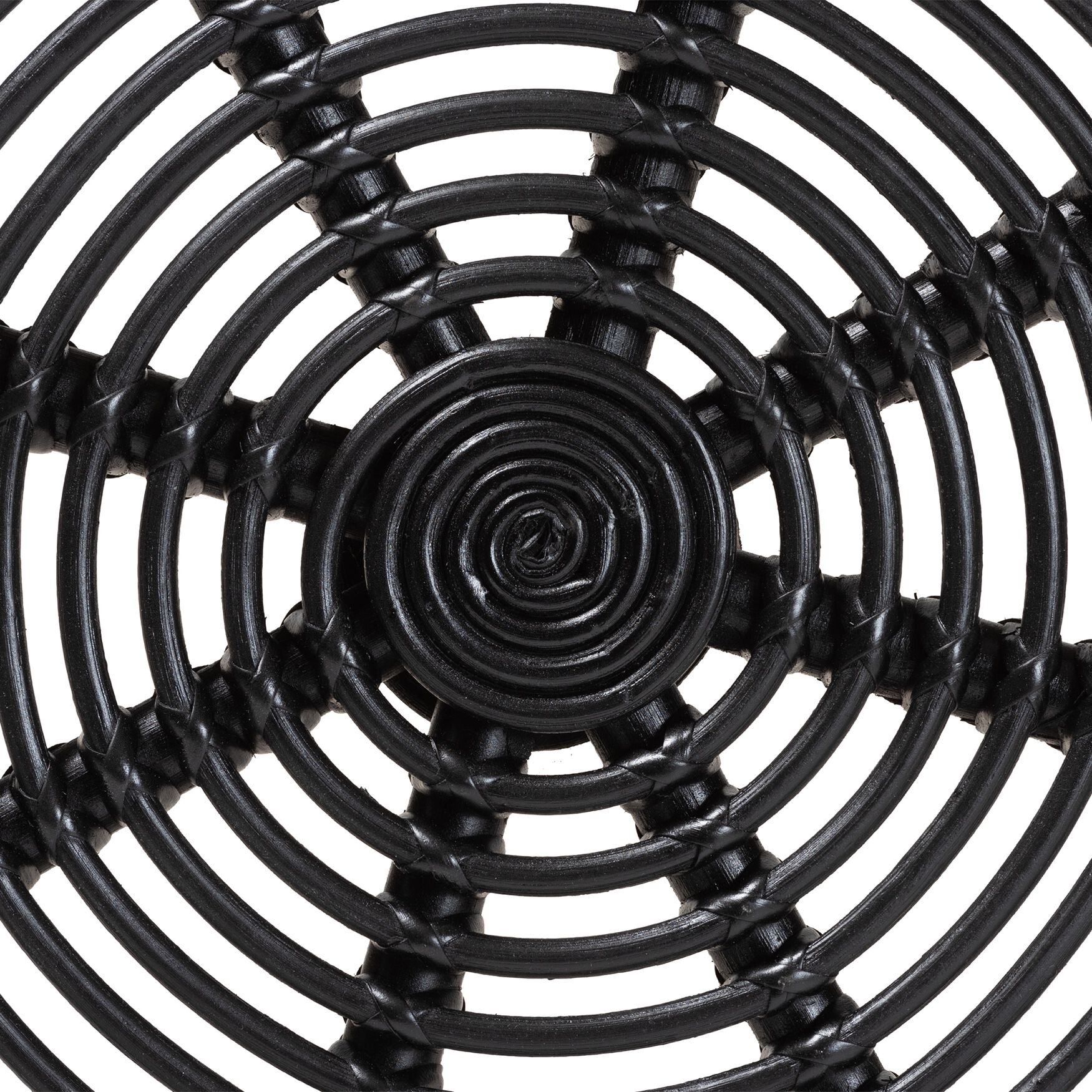 Pertessa Modern Bohemian Black Finished Rattan End Table, , alternate image number 3