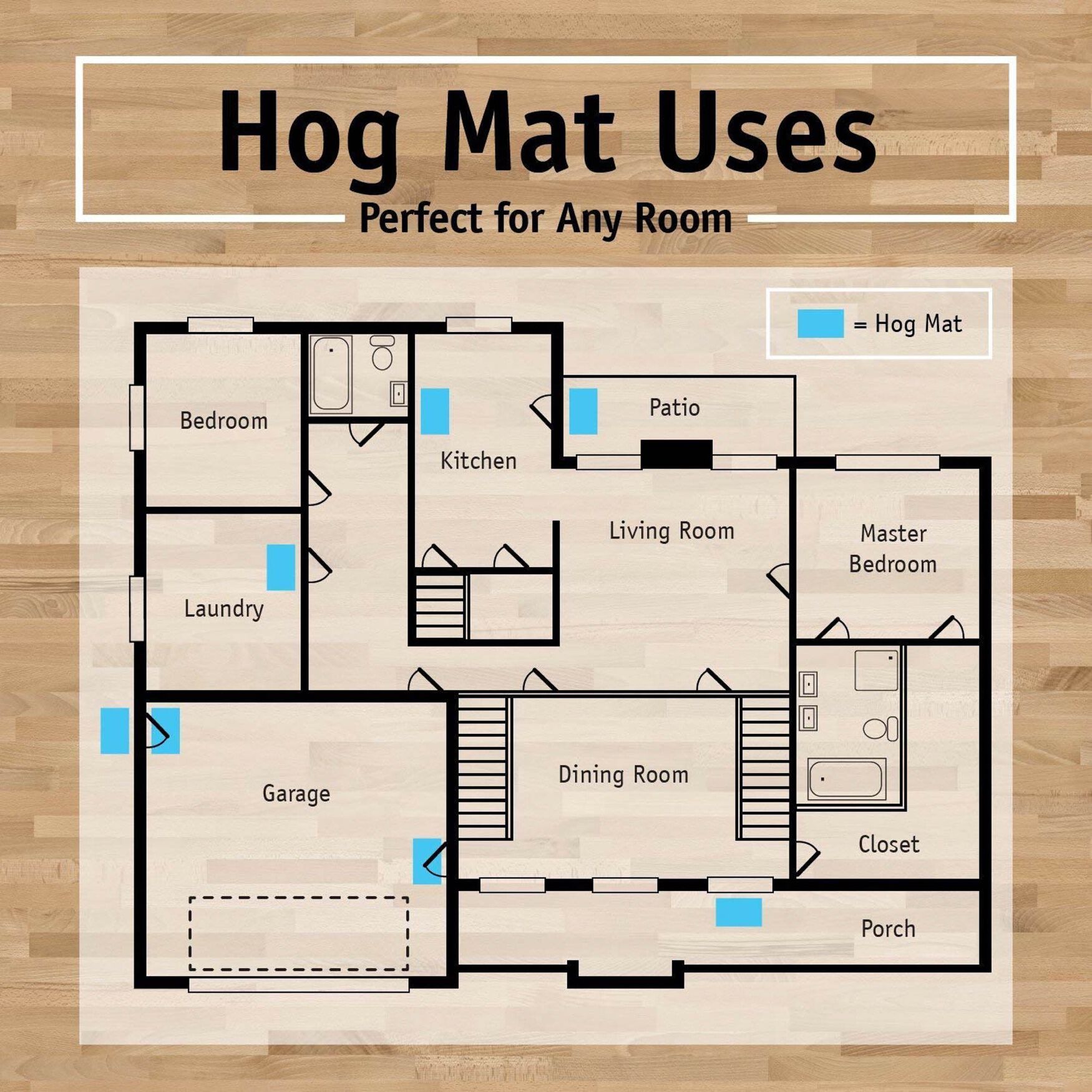 Blue Anchor Hog Mat 18X30 Floor Coverings, , alternate image number 2