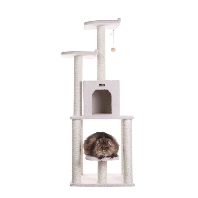 Classic 62 inches Real Wood Cat Tree With Levels, Condo And Two Perches, , alternate image number null