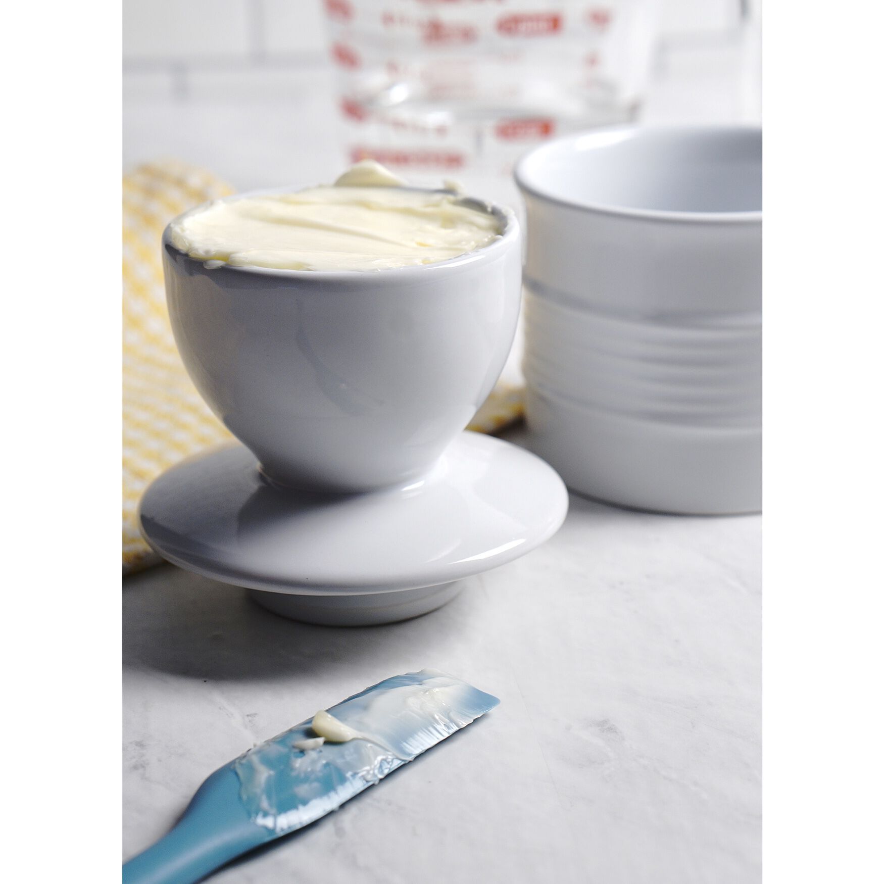 Stoneware Butter Pot - White, , alternate image number 4