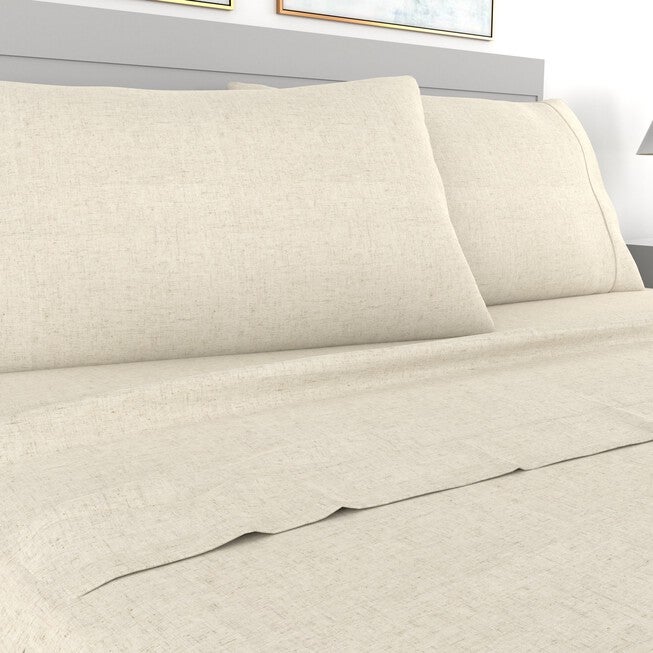 Portico Linen Blend 4 Piece Sheet Set Sheet Set, , alternate image number null