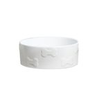 Set Of Two Large Manor White Pet Dog Bowls, , on-hover image number null