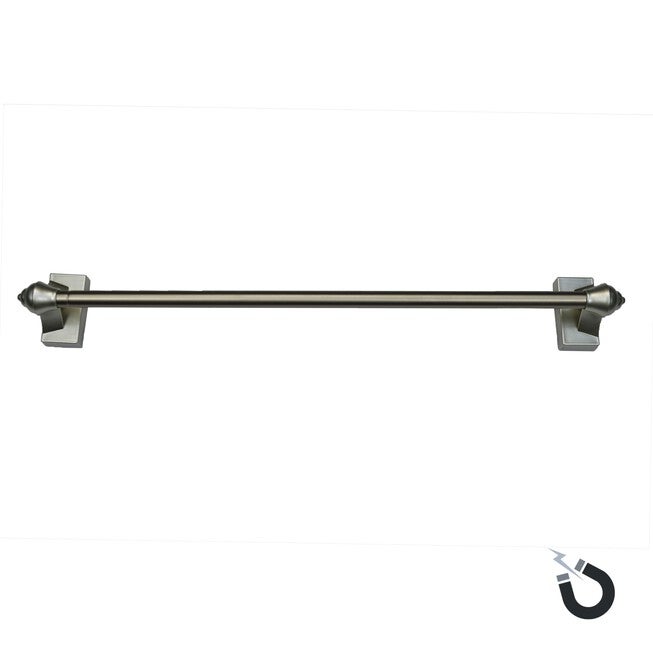 Super Hold Magnetic Window Curtain Rod Set Window, PEWTER, hi-res image number null