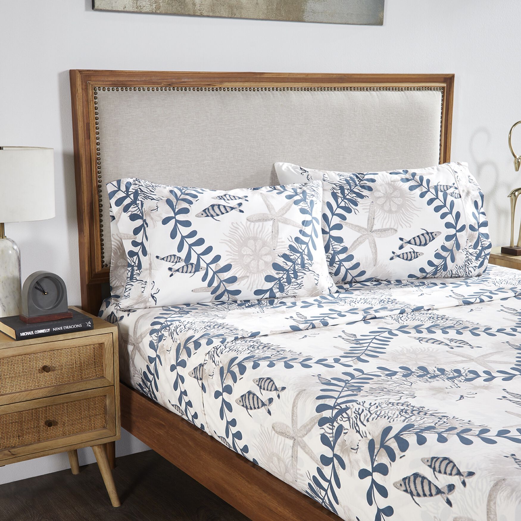 Caspian Collection 100% Microfiber Nautical Bedsheet Set, , alternate image number 2