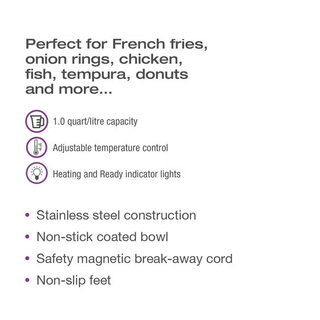 Compact Deep Fryer 1L/Qt, , alternate image number null