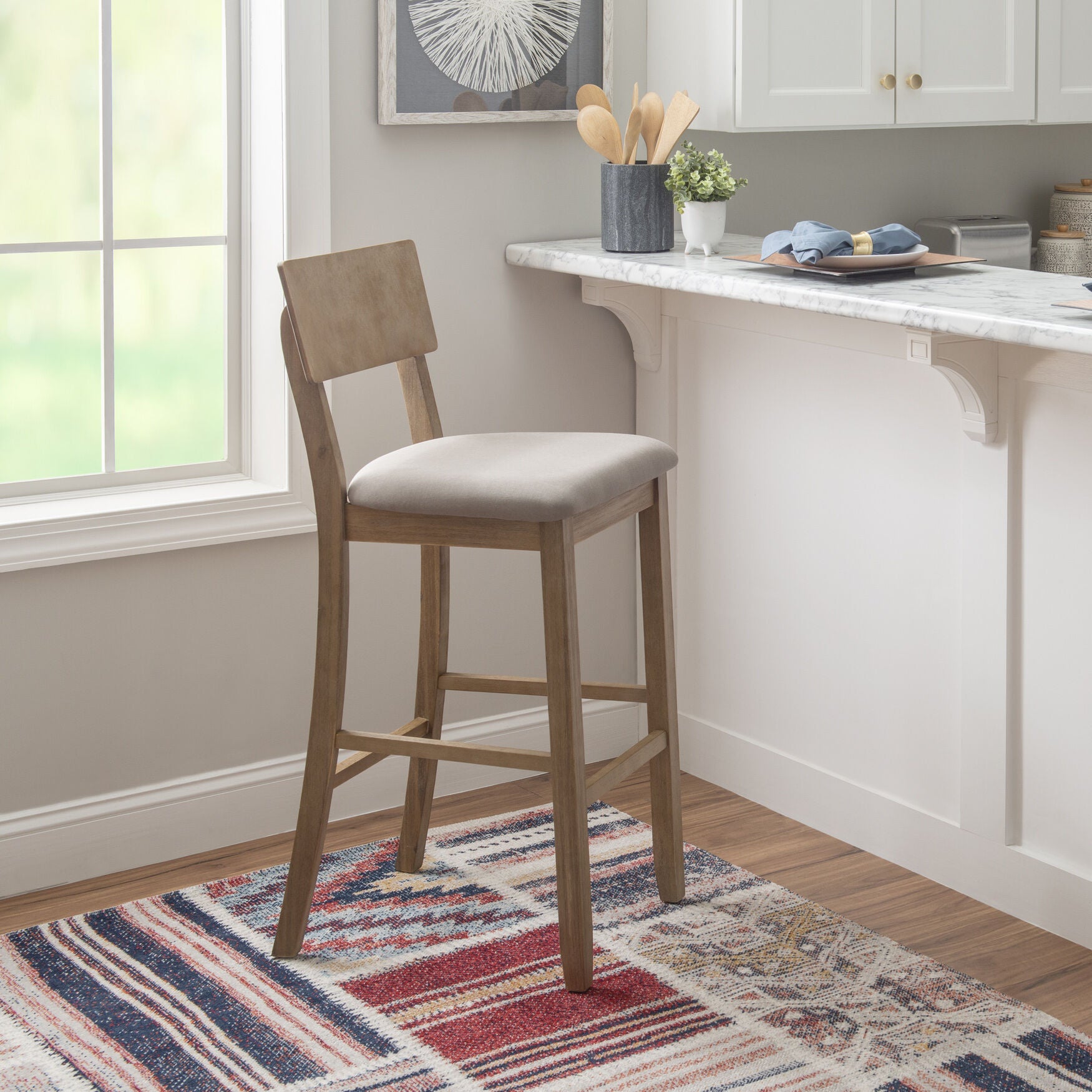 Jordan Gray Wash Bar Stool, , alternate image number 11