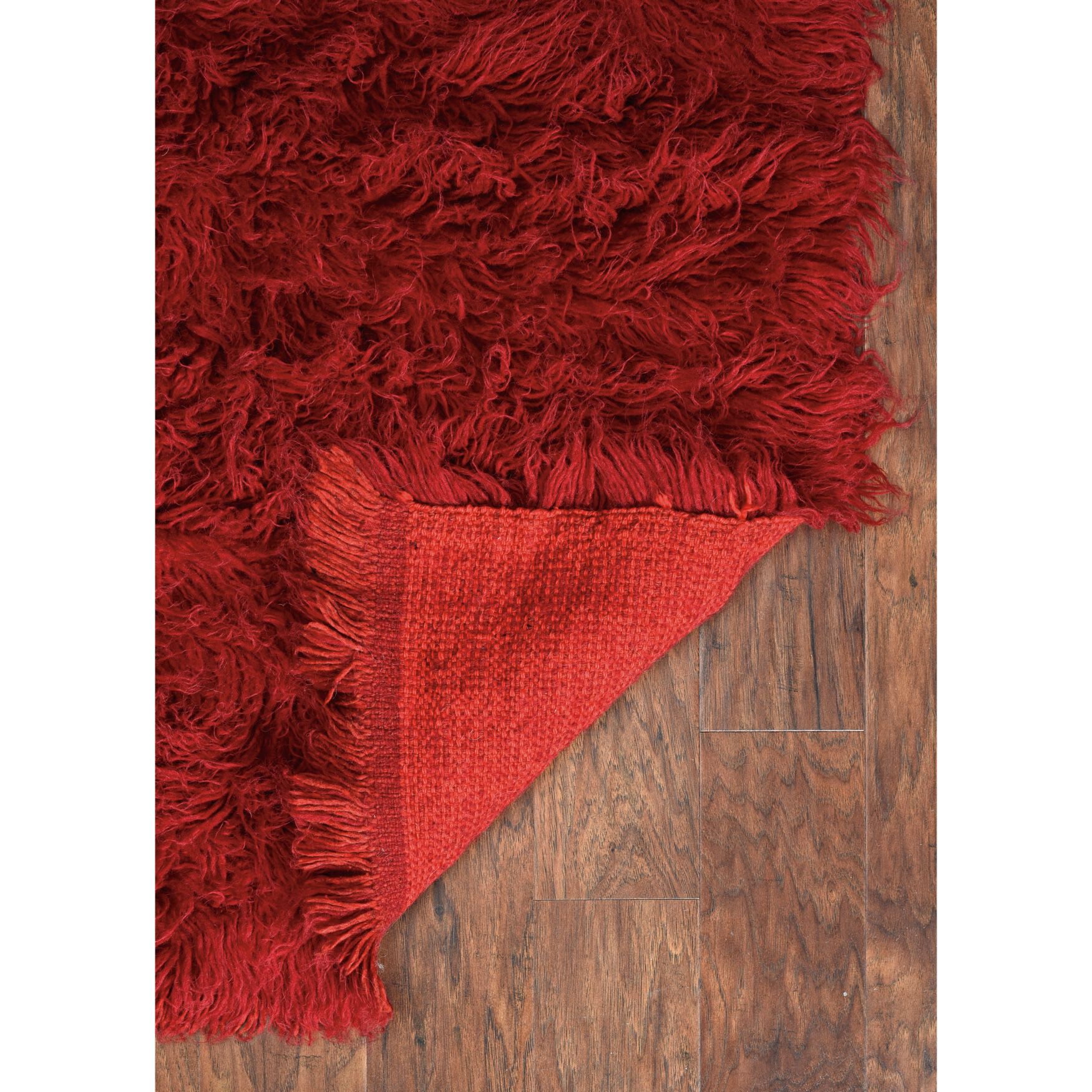 Flokati Red Rug, , alternate image number 4