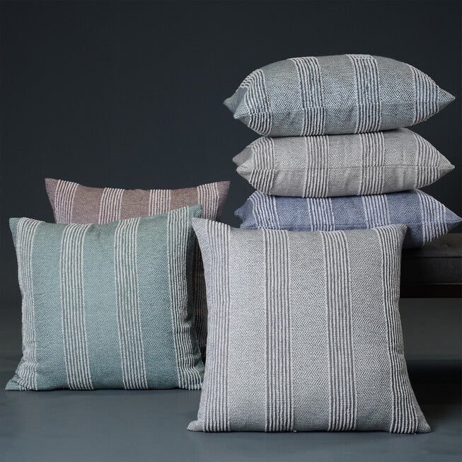 Euro Stripe Textured Throw Pillow, , alternate image number 2