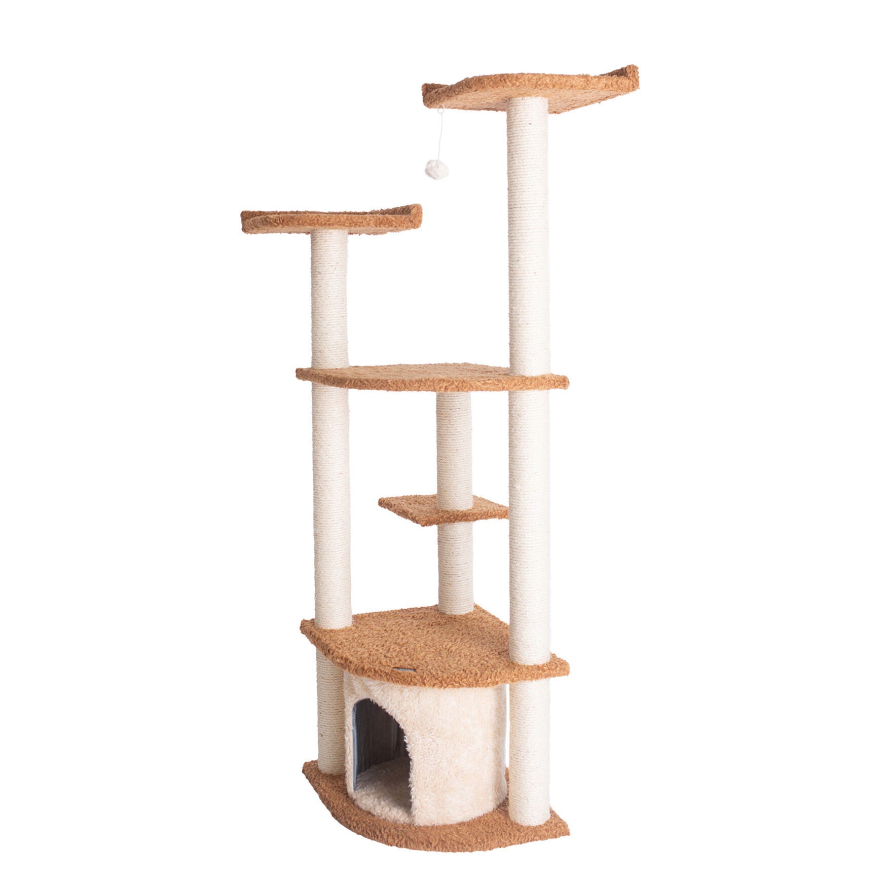 Ultra Thick Faux Fur Real Wood 64 inches Cat Scratching Furniture, , alternate image number 5