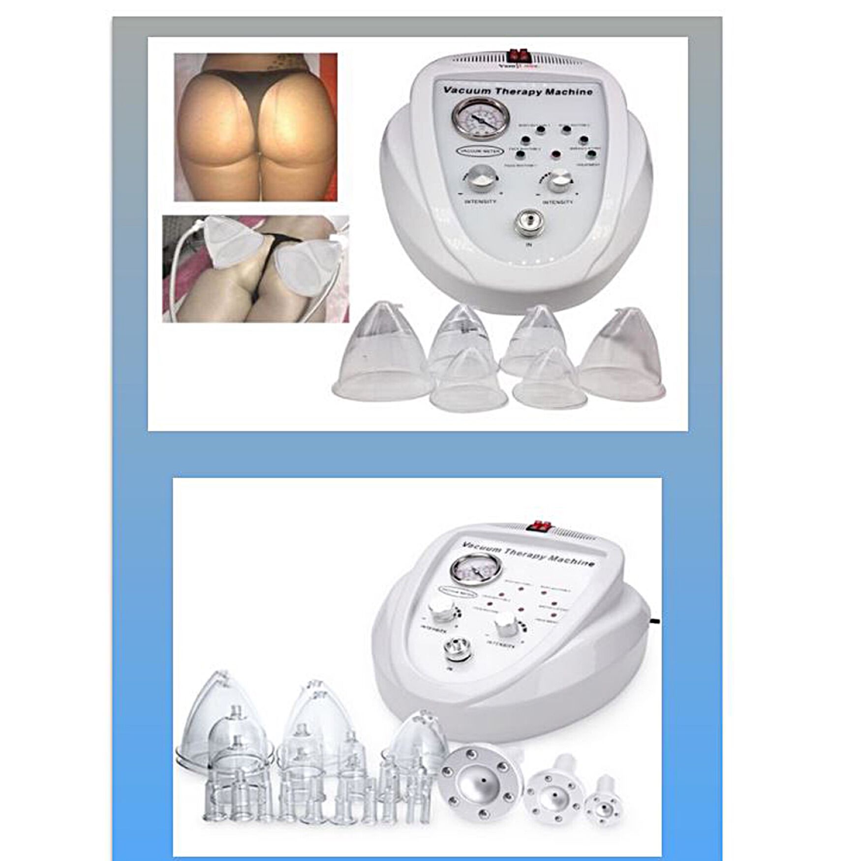 Vacuum Therapy Buttocks Enlargement Machine And Cellulite Treatment Beauty Tools, WHITE, hi-res image number 0