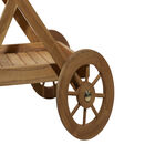 Brown Teak Wood Traditional Rolling Serving Cart, , alternate image number null