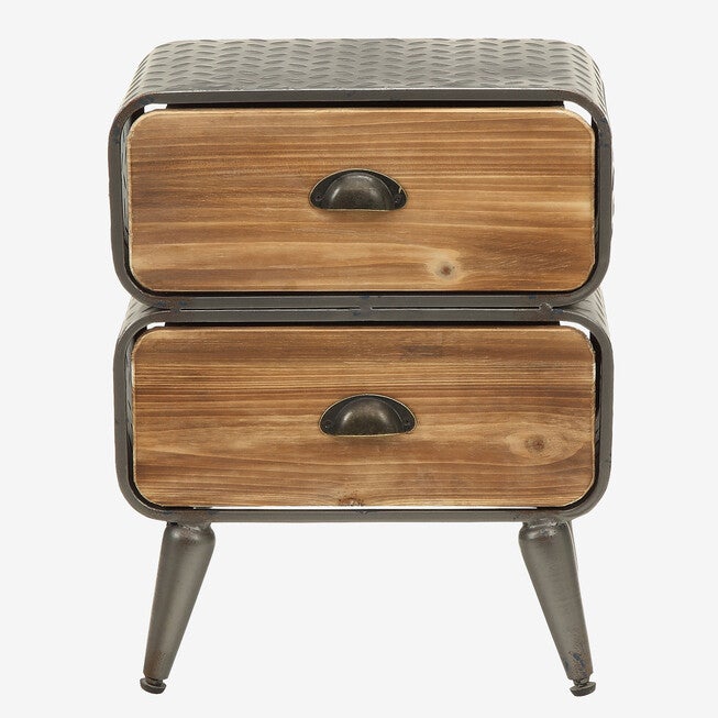 Urban Loft 2 Rounded Drawer Chest, NATURAL WOOD, hi-res image number null