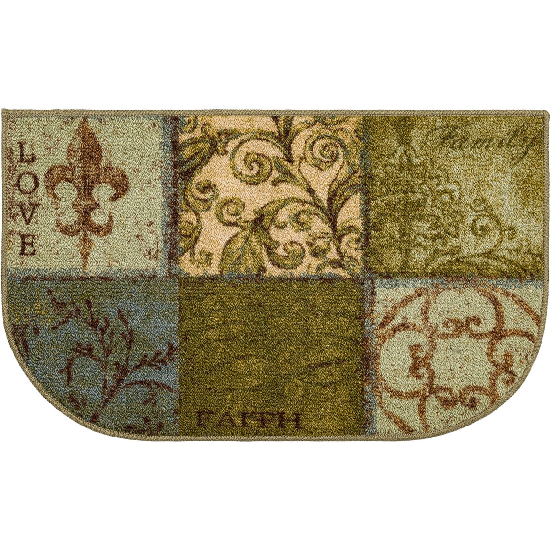 Floral Tile Blue Spa 1' 6 inches X 2' 6 inches, BLUE, hi-res image number 0