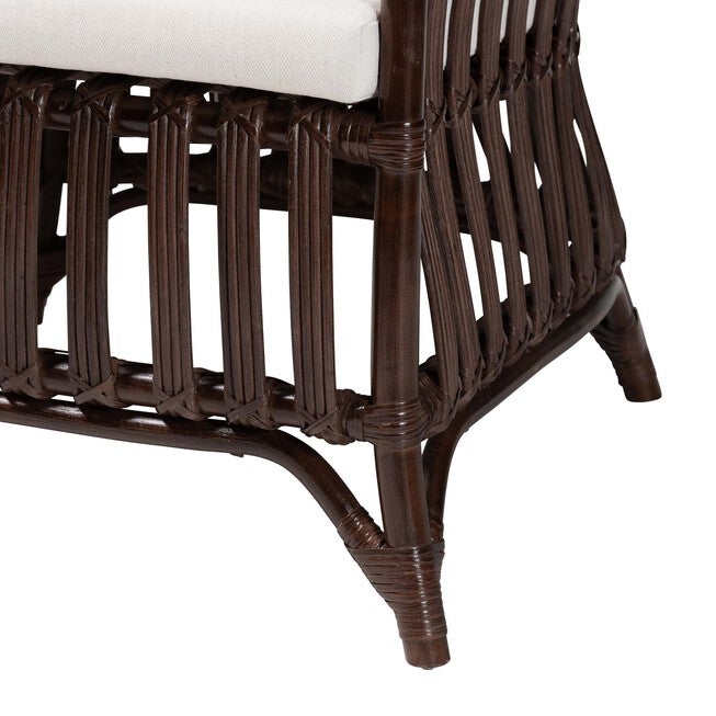 Brooklyn Bohemian Very Dark Brown Rattan Arm Chair, DARK BROWN, alternate image number 6