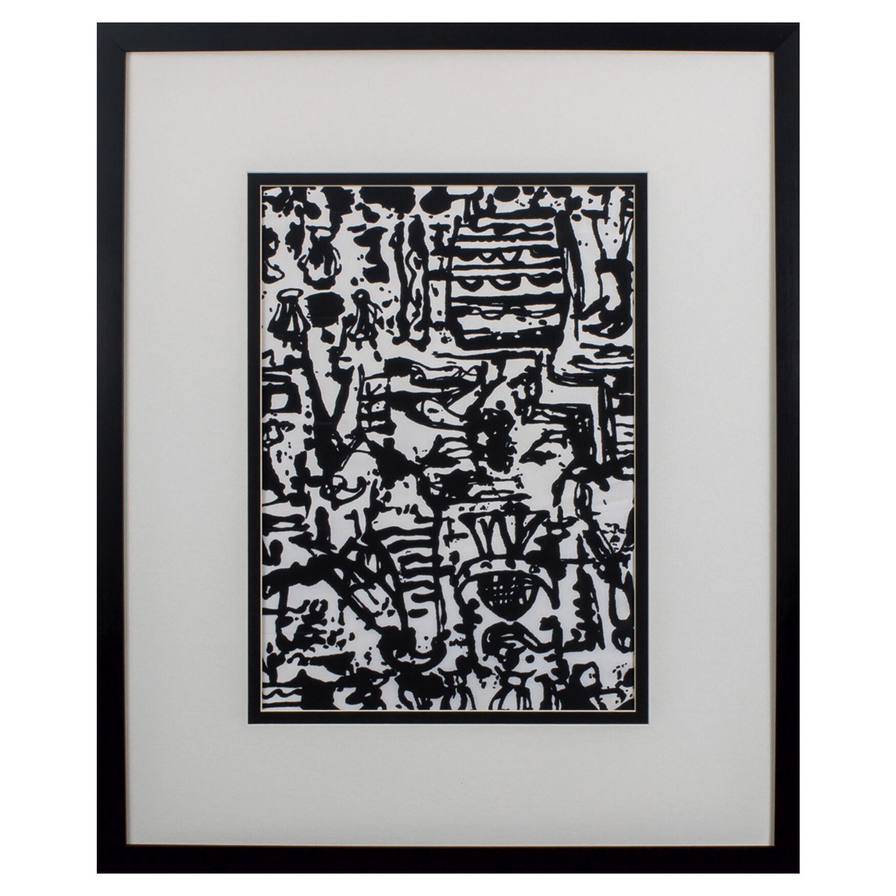 Graphic Mod Abstract Ii Framed Wall D&eacute;cor, BLACK WHITE, hi-res image number 0